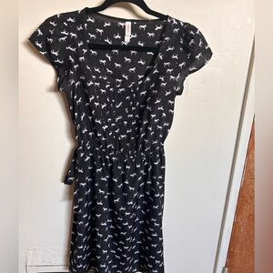 XHILARATION Cut horses black dress sz M